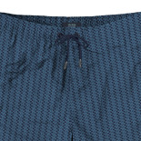Stretchable All Over Print Swim Short Navy Blue
