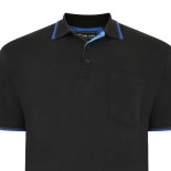 5400 - Plain Polo Shirt with tipping Black