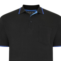 5400 - Plain Polo Shirt with tipping Black