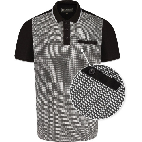 5518 Smart Mini Geo-Print Polo BLACK