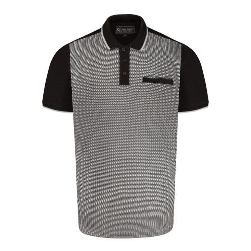 5518 Smart Mini Geo-Print Polo BLACK