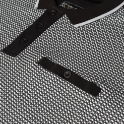 5518 Smart Mini Geo-Print Polo BLACK