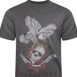 5775 Skull And Eagle Tee WASHED BLACK