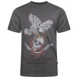 5775 Skull And Eagle Tee WASHED BLACK