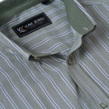 6386 Striped Button Down Shirt SAGE