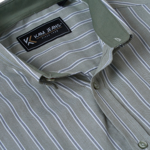 6386 Striped Button Down Shirt SAGE