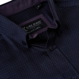 P057 Premium Geo Print Shirt NAVY
