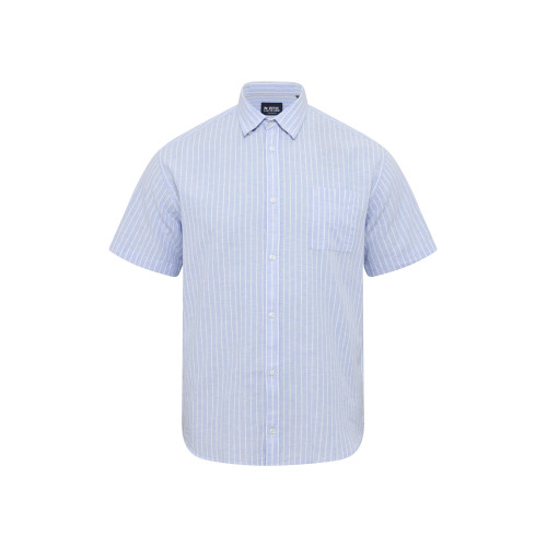 51108 NORTH Striped Linen/Cotton Shirt Light Blue