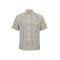 51308 NORTH Striped Linen/Cotton Shirt Green