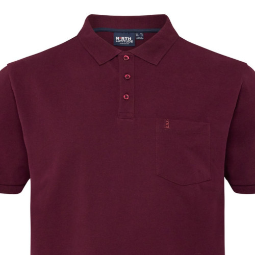 53011 North Pique Polo Shirt Bordeaux