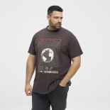 53333 North Grid Printed T.Shirt Brown