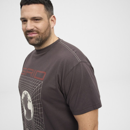 53333 North Grid Printed T.Shirt Brown