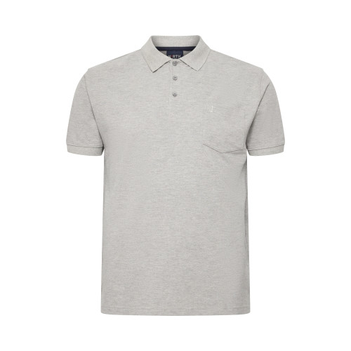 99011 NORTH Polo Shirt Grey Melange