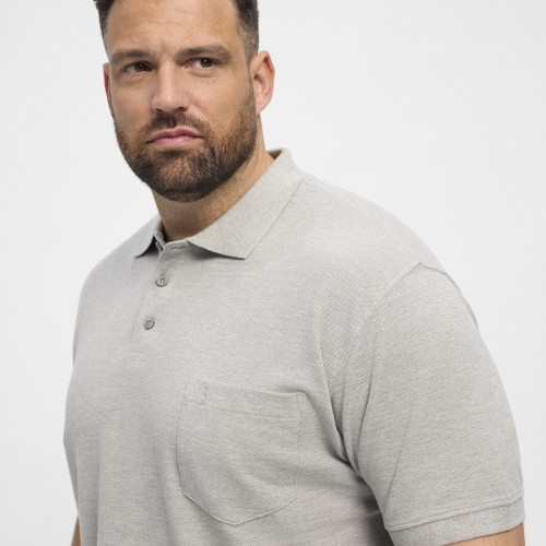 99011 NORTH Polo Shirt Grey Melange