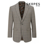 MARON - Skopes Blazer Fine Check Stone/Blue