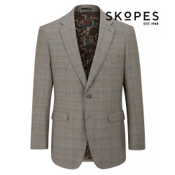 MARON - Skopes Blazer Fine Check Stone/Blue
