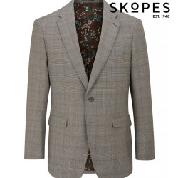 MARON - Skopes Blazer Fine Check Stone/Blue