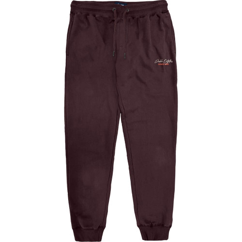 MPAN-58 Terry Fleece Pants With Elastic Waistband and Hem Plum