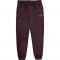 MPAN-58 Terry Fleece Pants With Elastic Waistband and Hem Plum