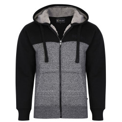 KBS7053 Sherpa lined hoody GREY-BLACK