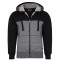 KBS7053 Sherpa lined hoody GREY-BLACK