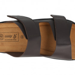 Blake - Wide Fit Easy Access Adjustable Sandals Brown