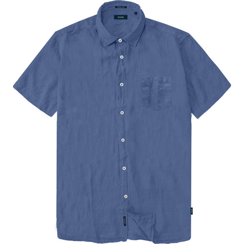 S/S Linen Mix Shirt STONE BLUE