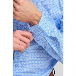 4242 - BLUE MOROCCAN PRINT SHIRT