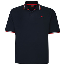P206 Tipped Pique Polo Navy