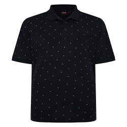 P209 All Over Print Jersey Polo Navy