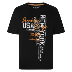 5736 NY Print Tee Black