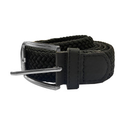 Braided Elastic Belt Black 3.5cm wide