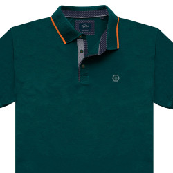 P296 Detailed Polo shirt  Hunter Green