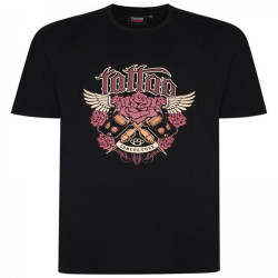 Tattoo print Tee Black