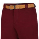 Belted chino shorts burgundy
