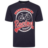 Motorcycle/Cycle Print Tee Navy
