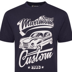 5713 Customs Print Tee Navy