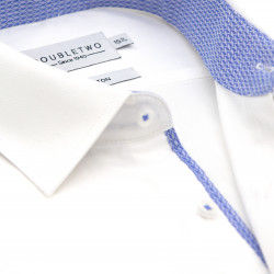 Double Two 4068 Self Designed Shirt White